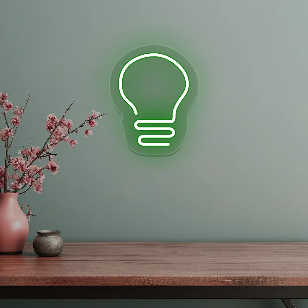 Bulb Neon Sign | Green