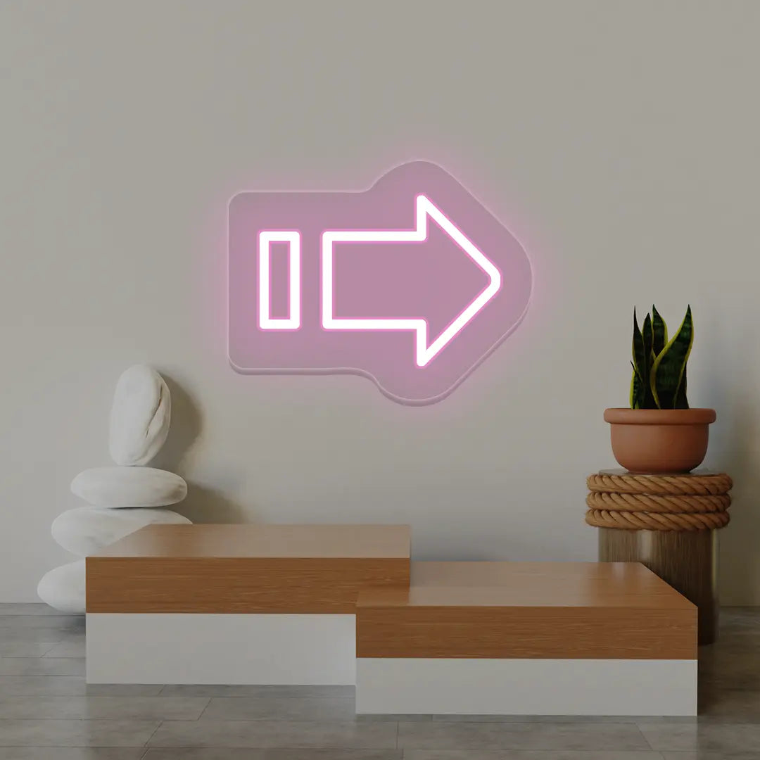 Direction Arrow Neon Sign