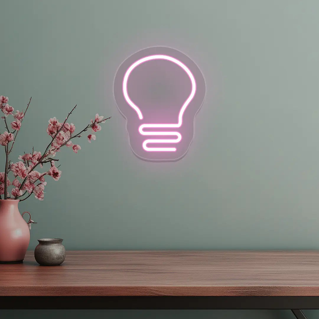Bulb Neon Sign | Pink