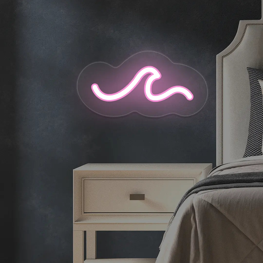Ocean Wave Neon Sign | Pink