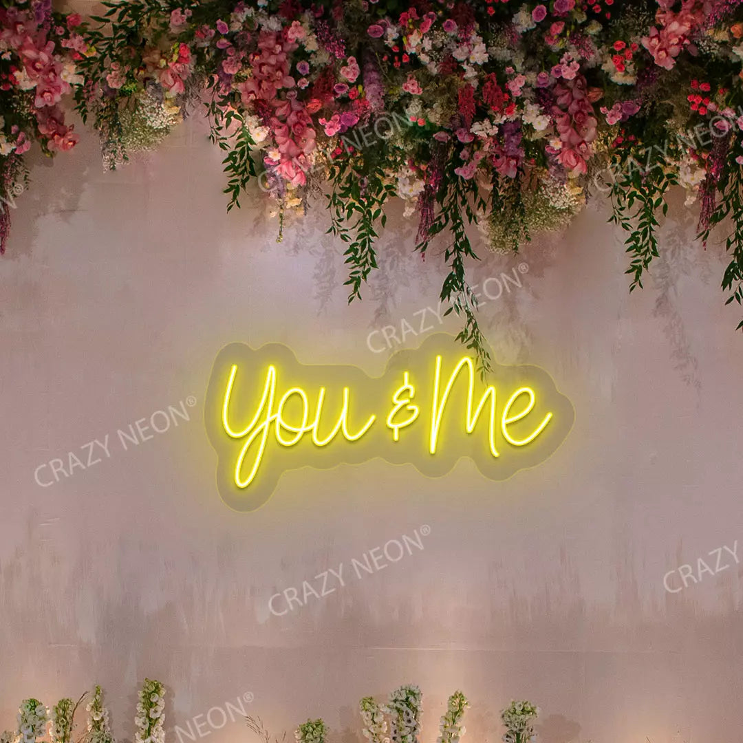 You & Me Neon Sign | Yellow