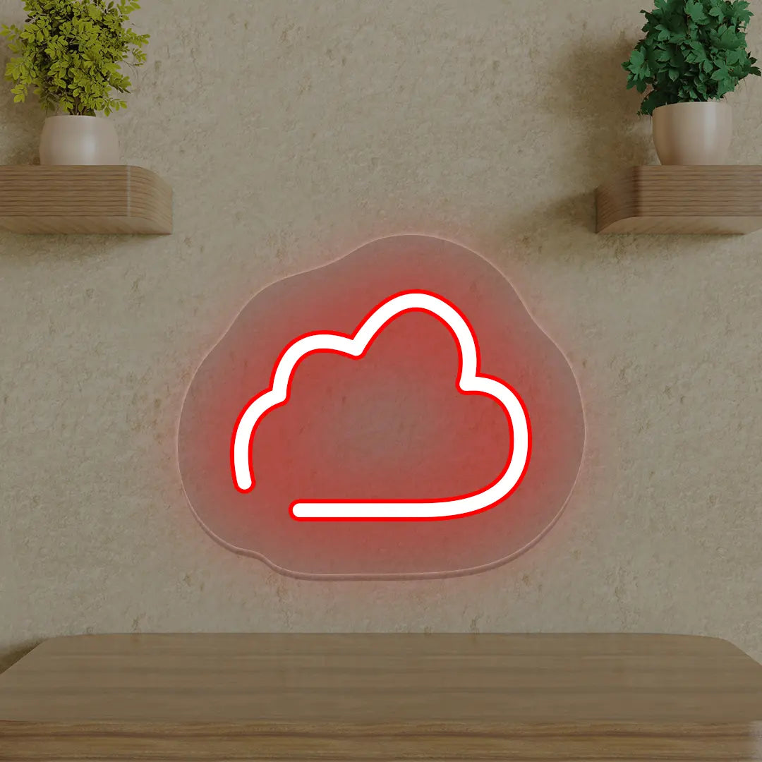 Cloud Neon Sign | Red