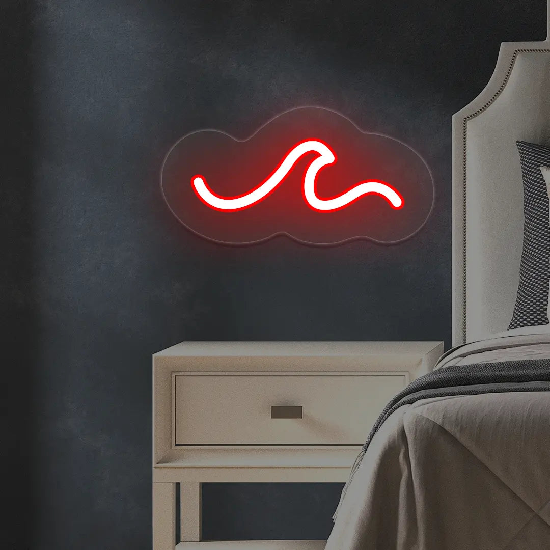 Ocean Wave Neon Sign | Red
