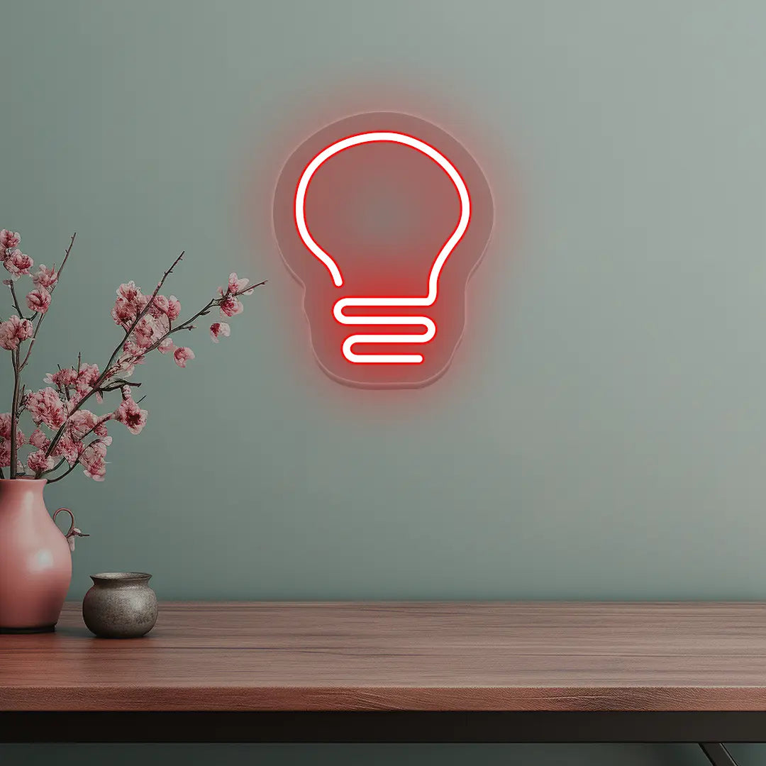 Bulb Neon Sign | Red