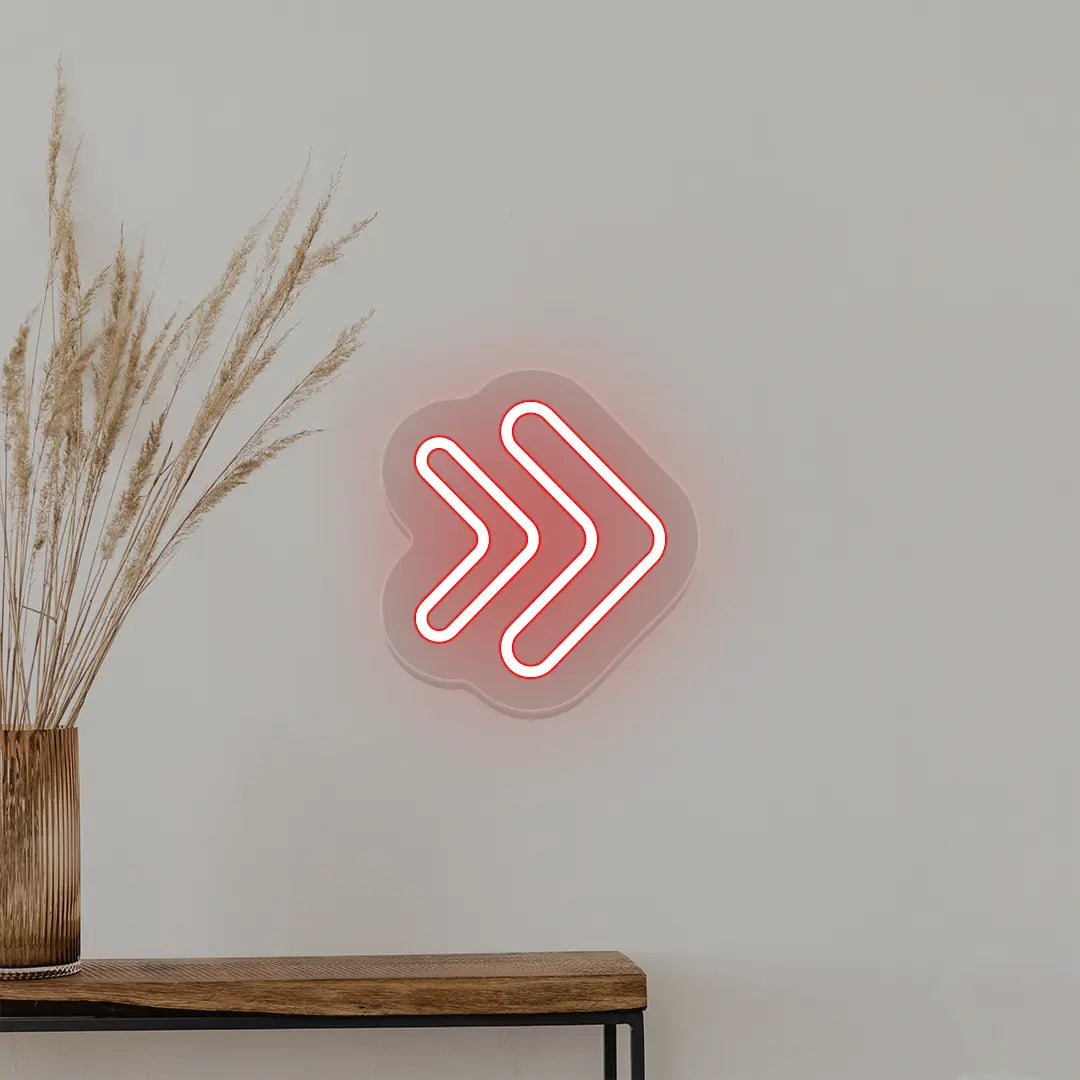 Double Arrowhead Neon Sign