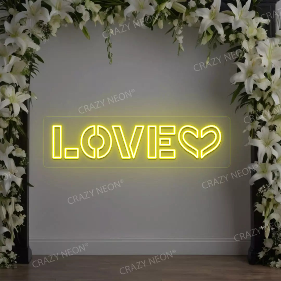 Love Neon Sign | Yellow