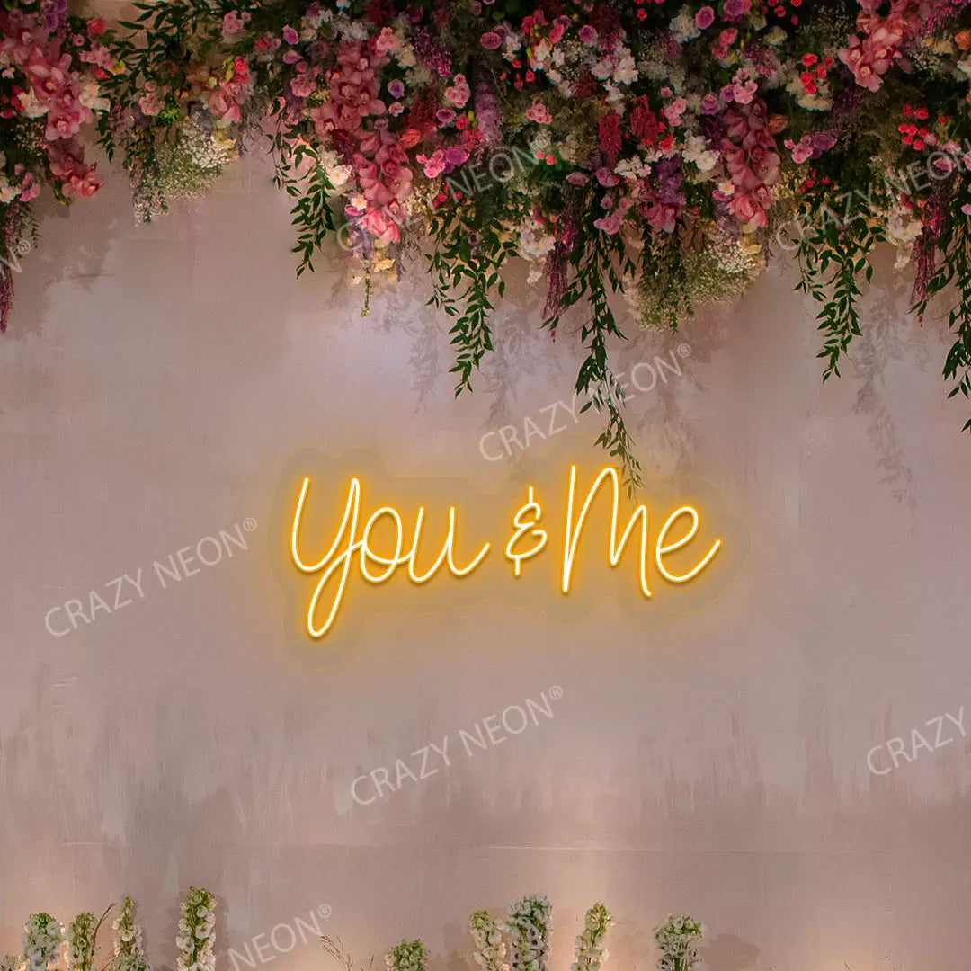 You & Me Neon Sign | Orange