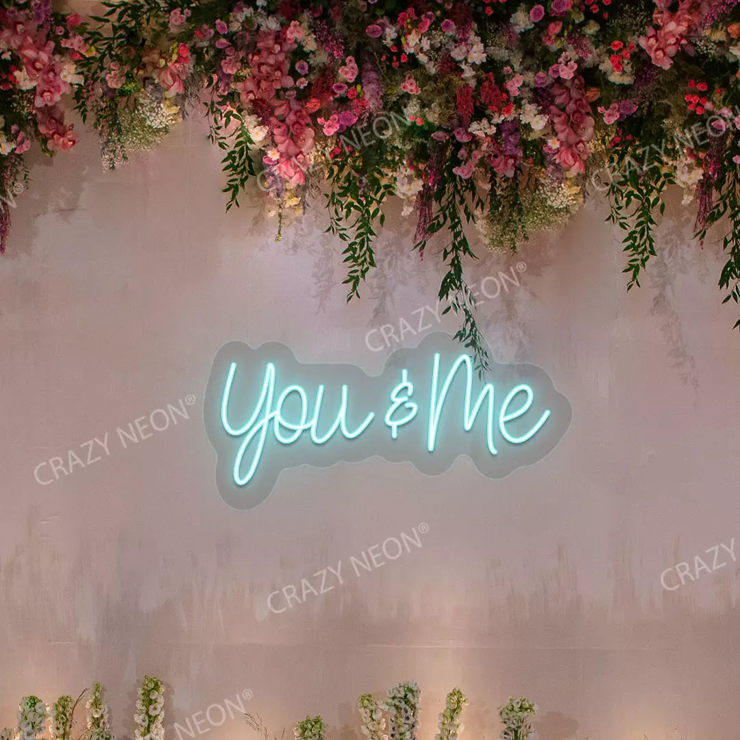 You & Me Neon Sign | Iceblue