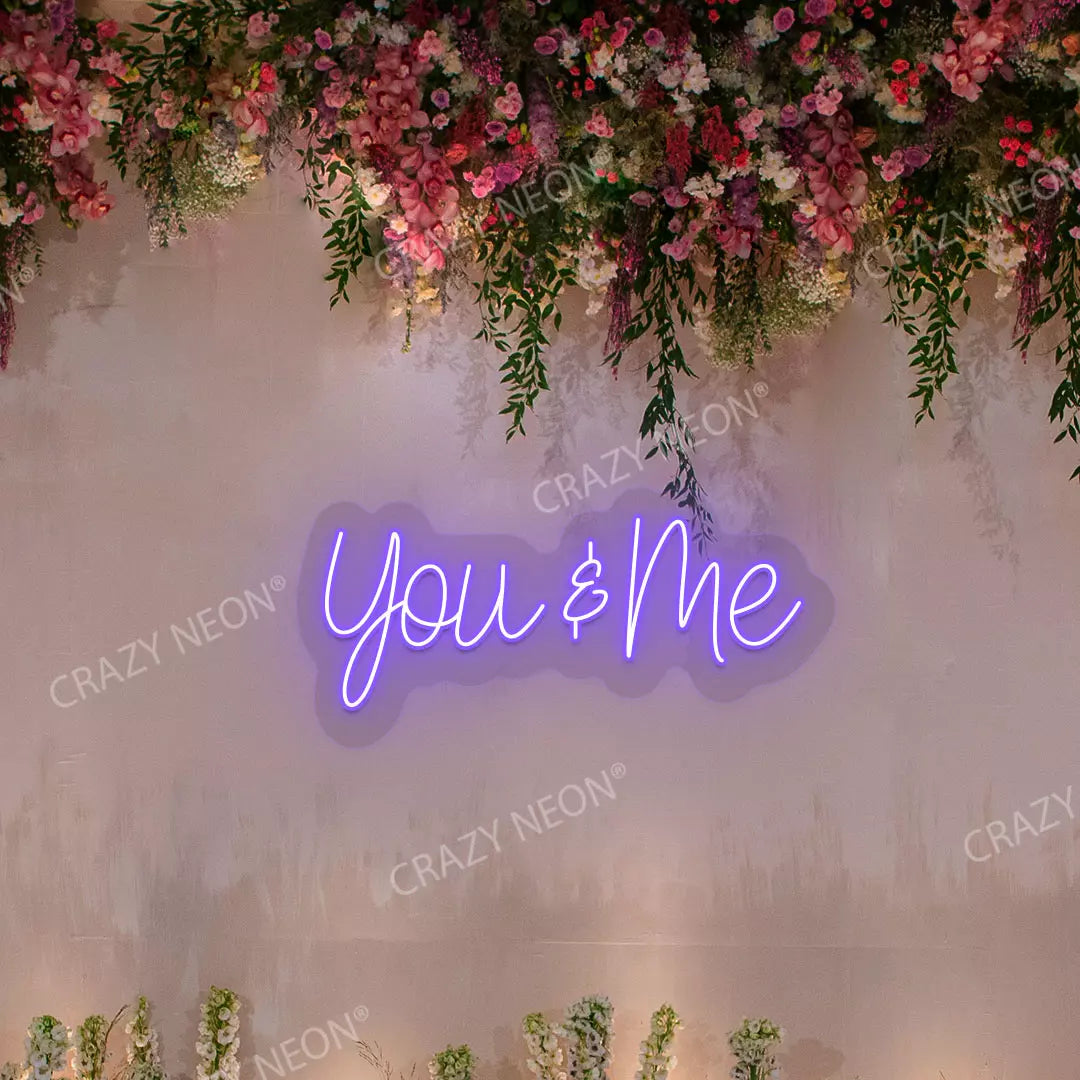 You & Me Neon Sign | Purple