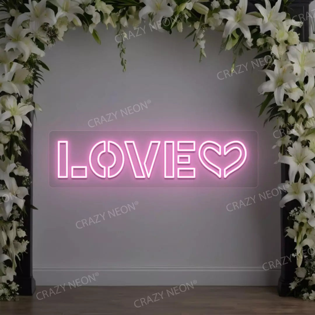 Love Neon Sign | Pink