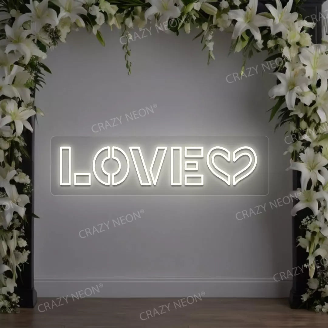 Love Neon Sign | White