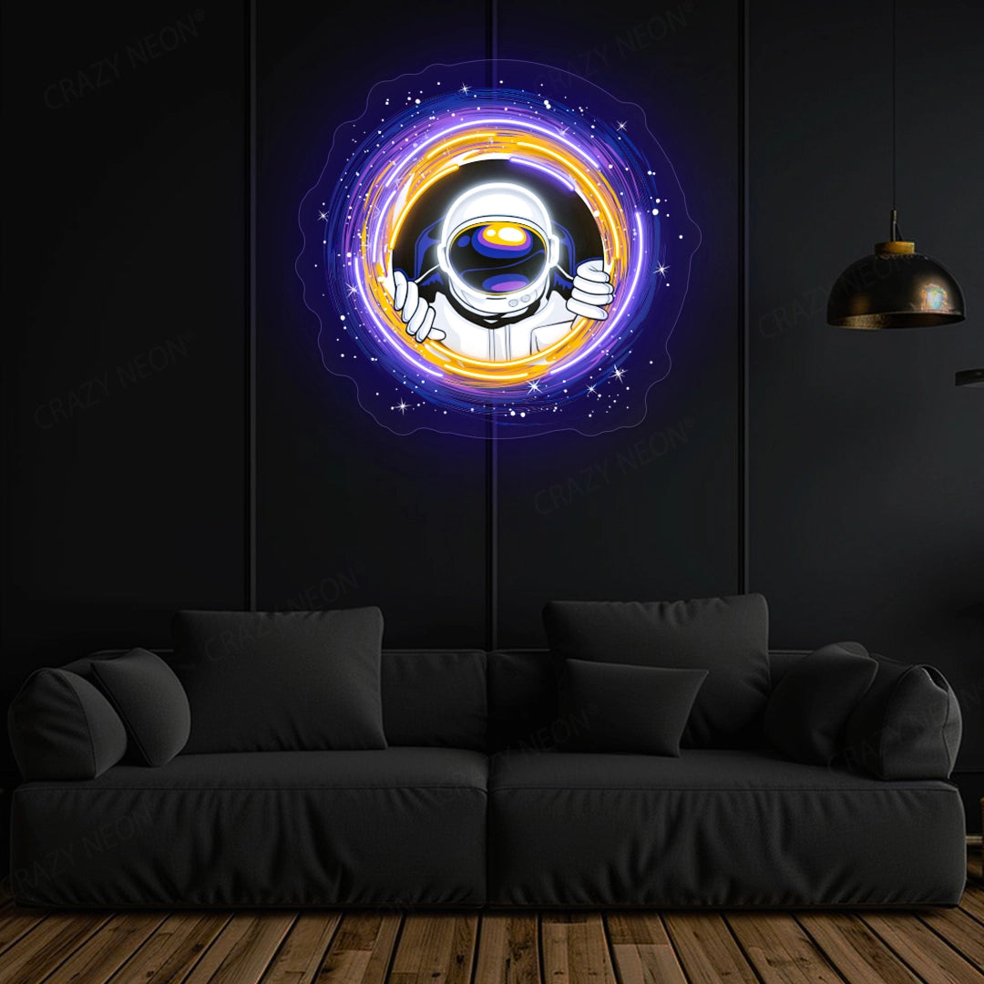 astronaut in space Artwork Neon Sign