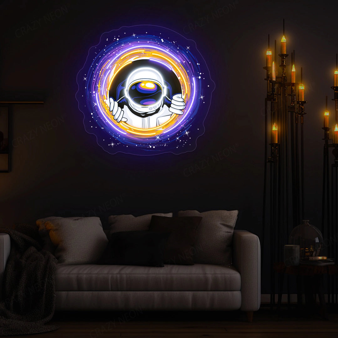 astronaut in space Artwork Neon Sign