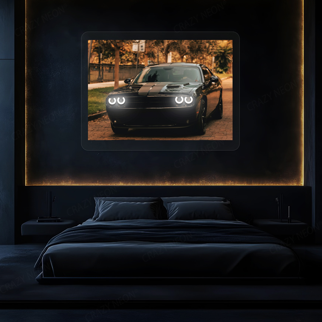 Challenger Halo Coupe Neon Artwork | Warmwhite