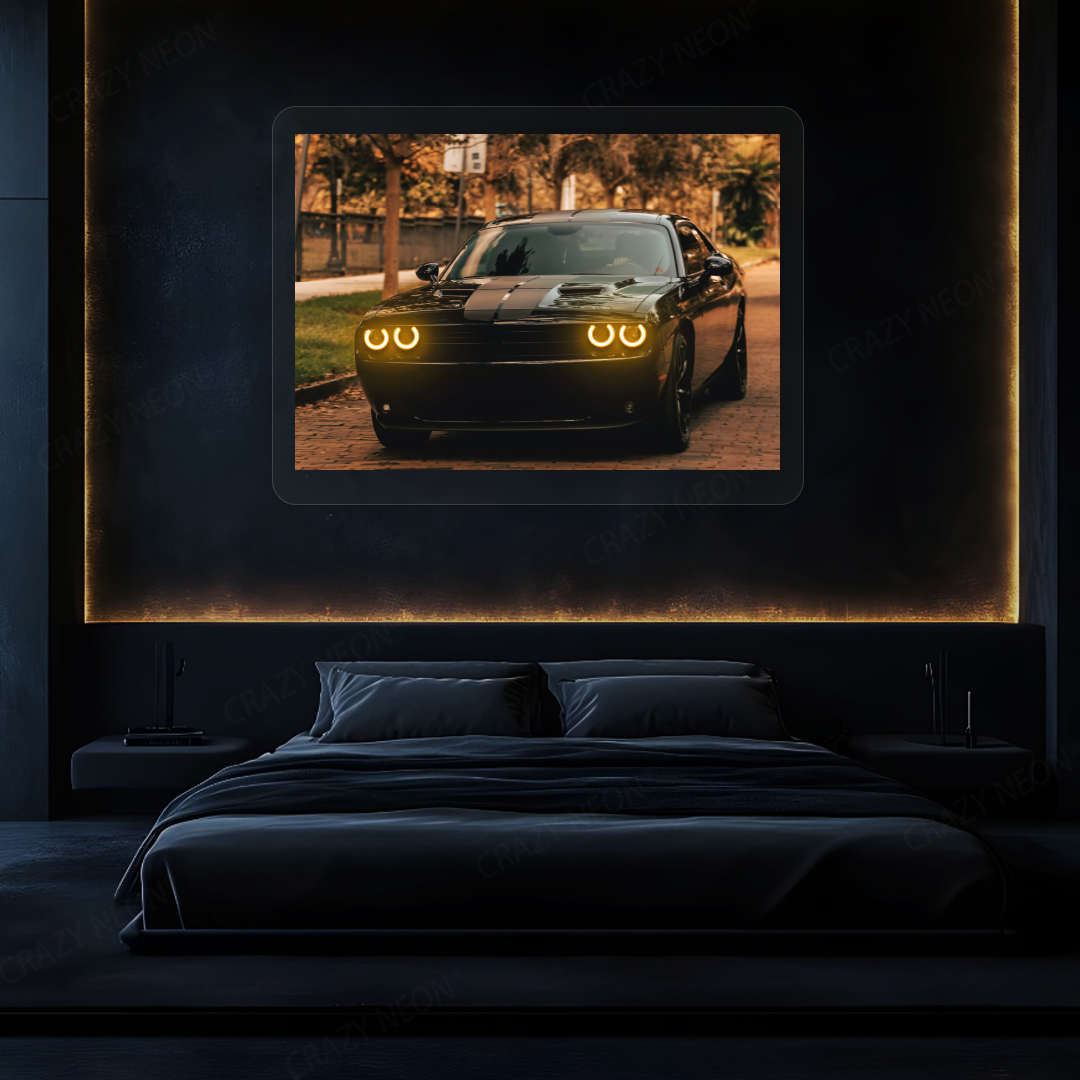Challenger Halo Coupe Neon Artwork | Orange