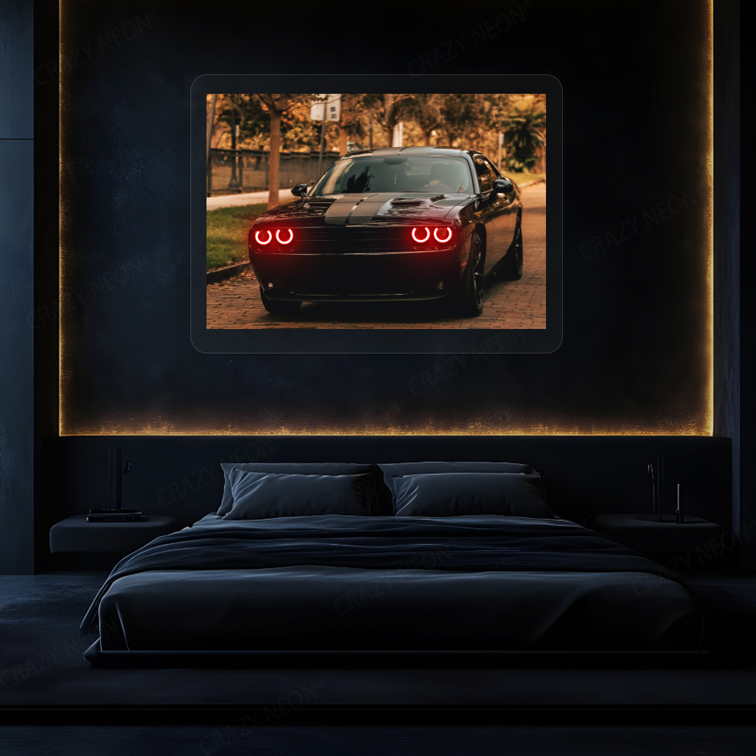 Challenger Halo Coupe Neon Artwork | Red