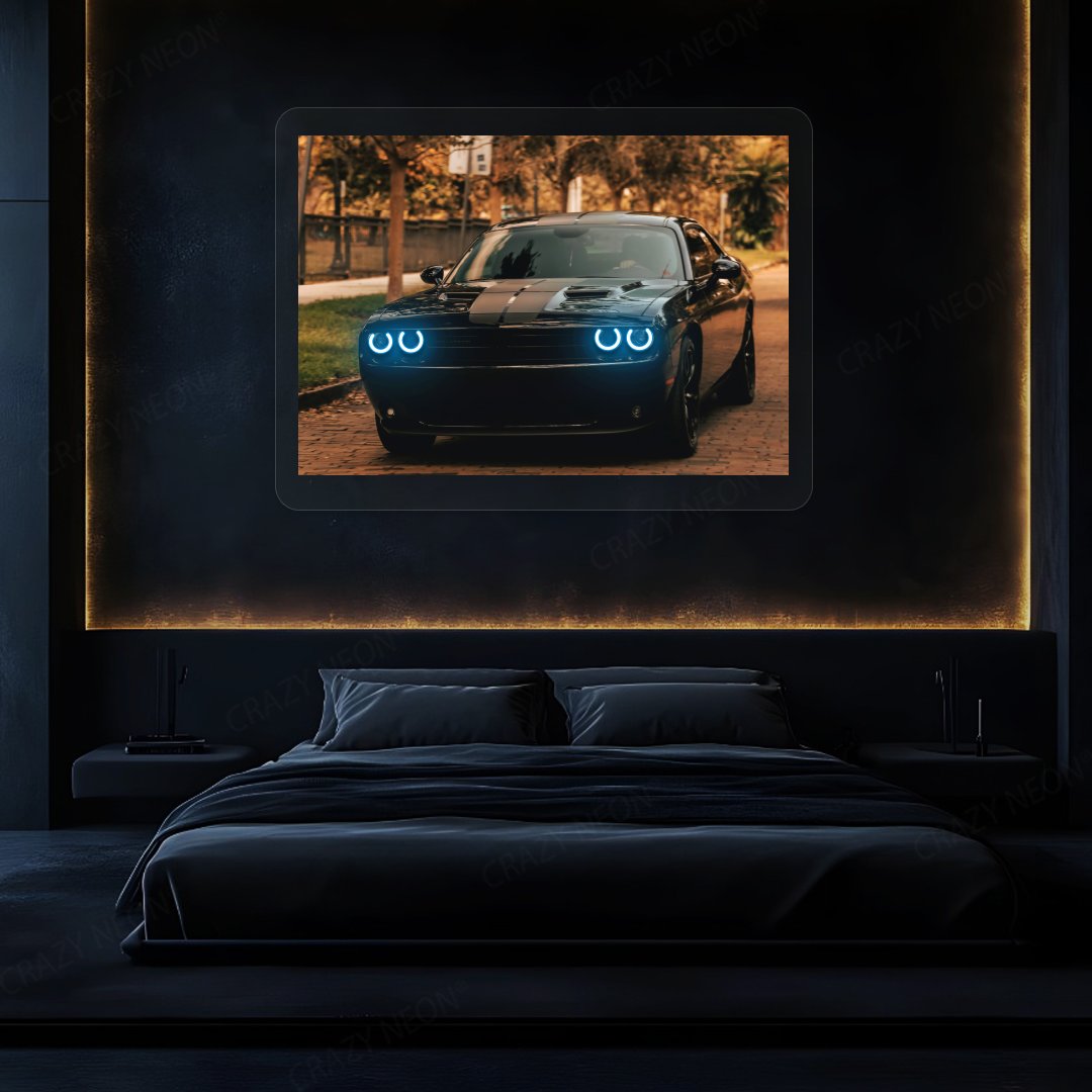 Challenger Halo Coupe Neon Artwork | Iceblue