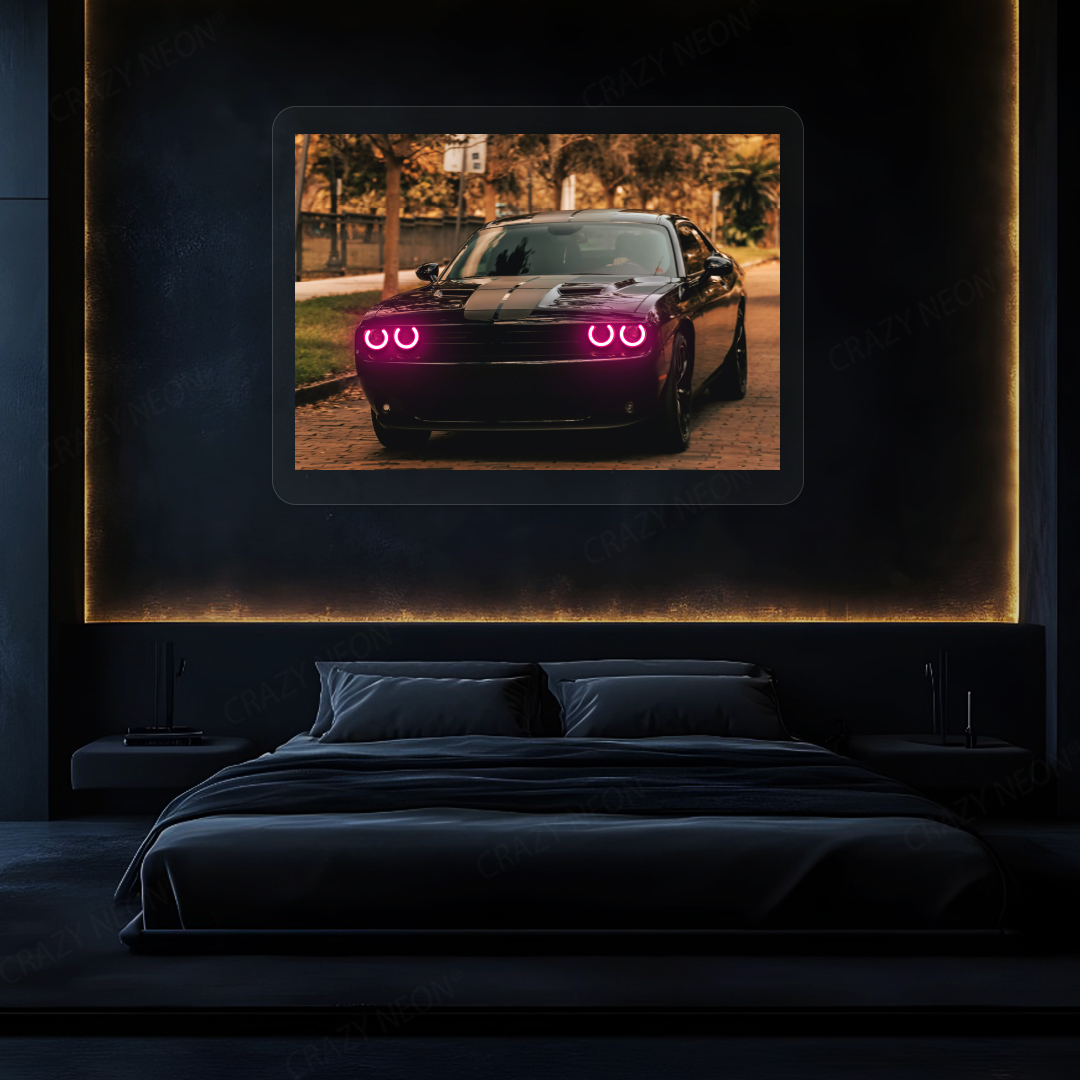 Challenger Halo Coupe Neon Artwork | Pink