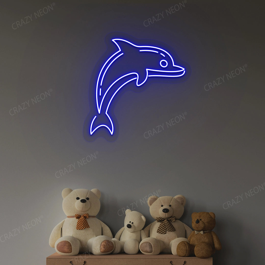 Dolphin Neon Sign | Blue