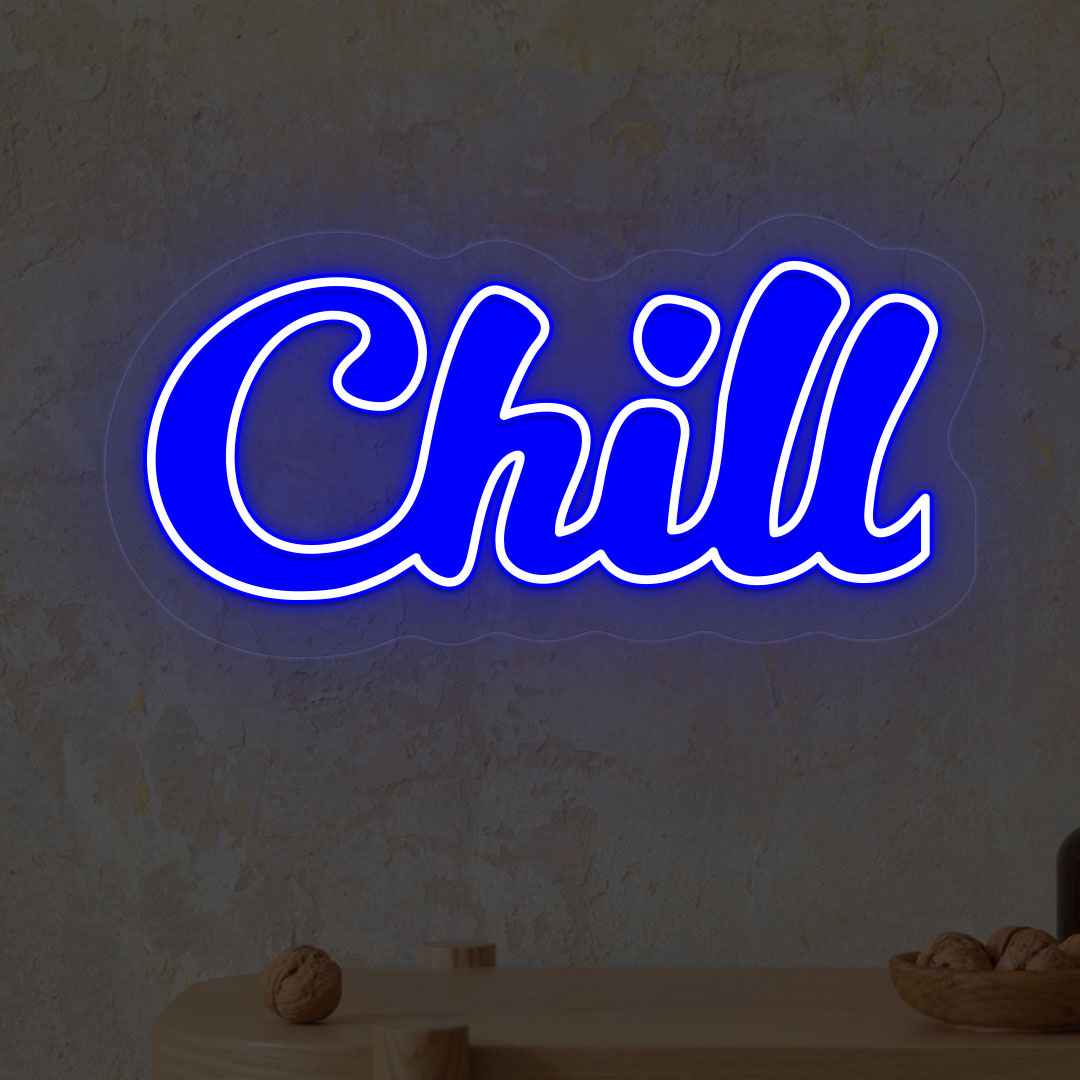 Chill Neon Artwork | Blue