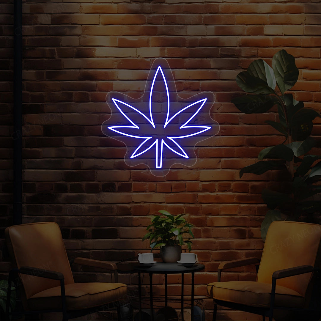 Cannabis Neon Sign | Blue
