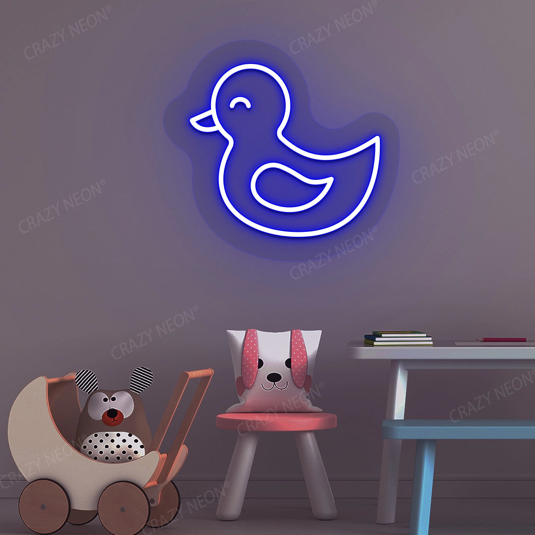 Baby Duck Neon Sign | Blue