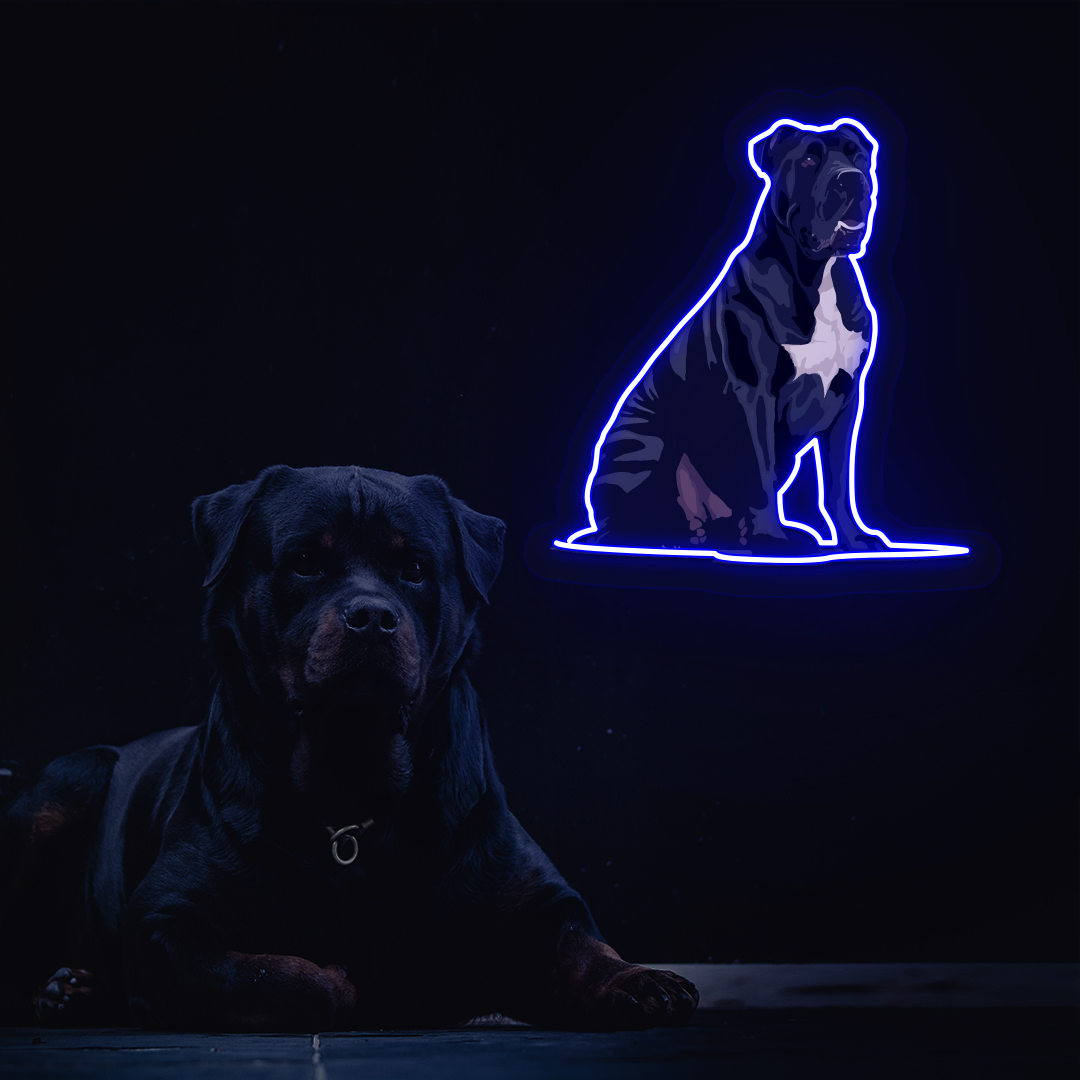 Cane Corso Neon Artwork | Blue