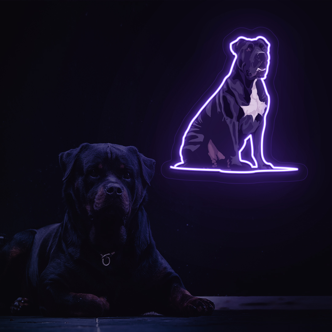 Cane Corso Neon Artwork | Purple