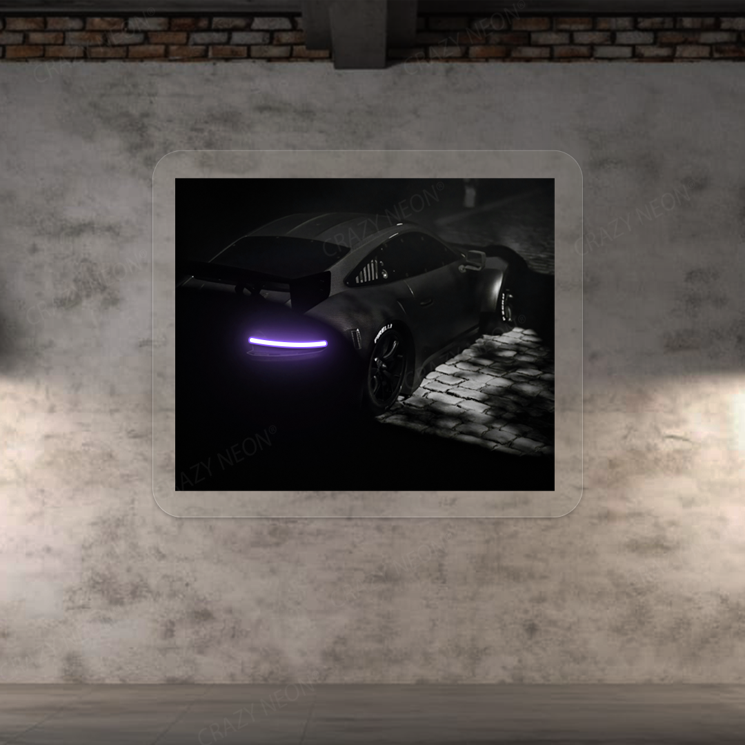991 GT3 Backilight Neon Artwork | Purple