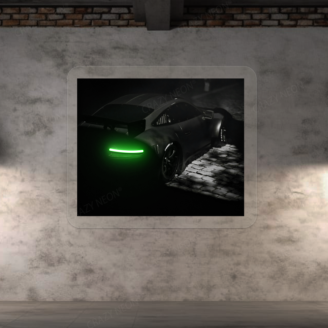 991 GT3 Backilight Neon Artwork | Green