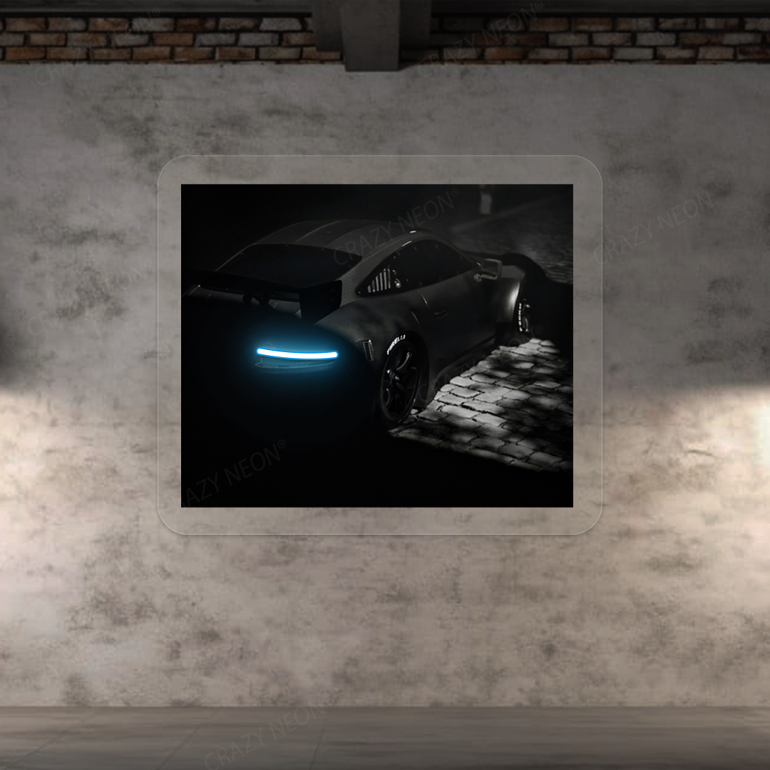 991 GT3 Backilight Neon Artwork | Iceblue