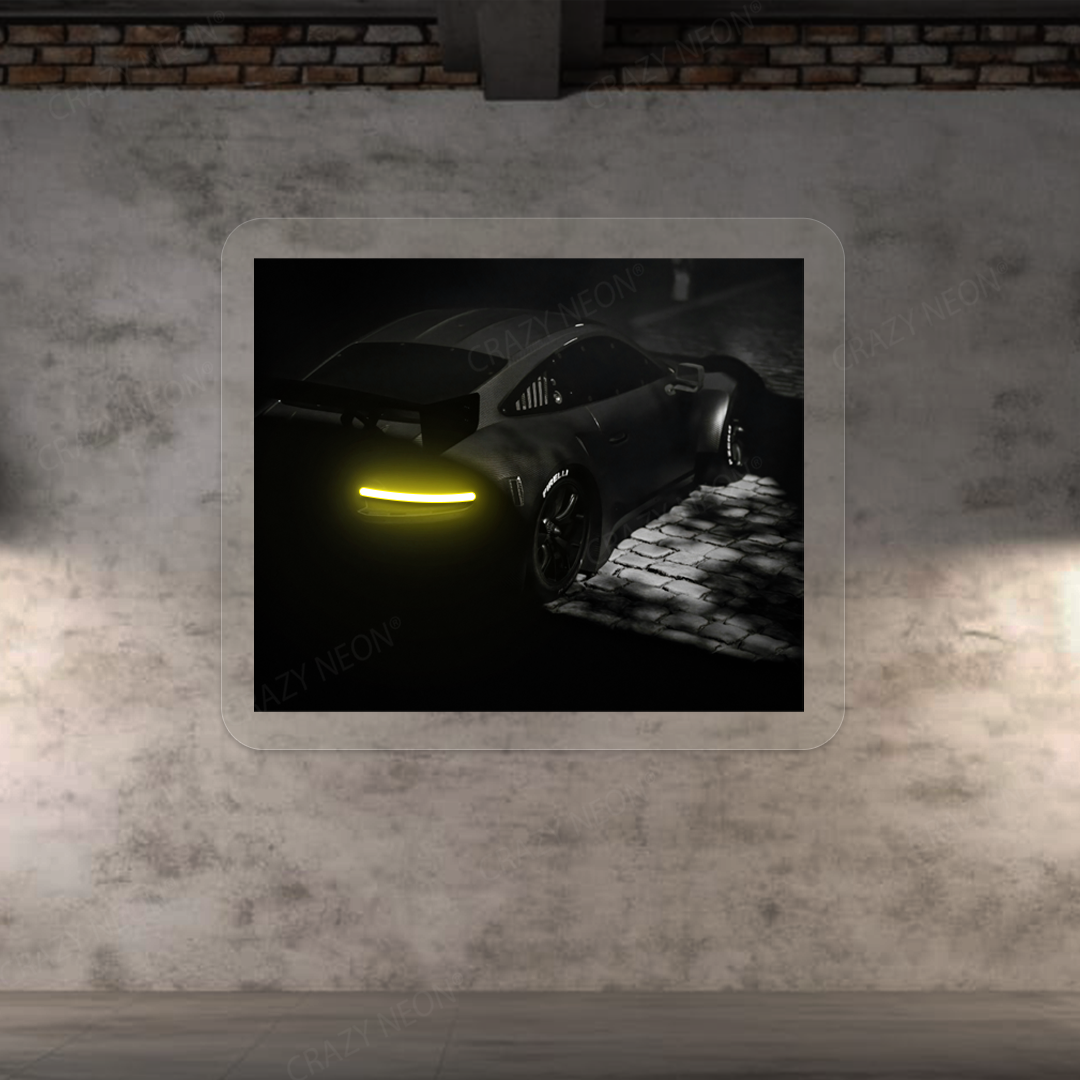 991 GT3 Backilight Neon Artwork| Yellow