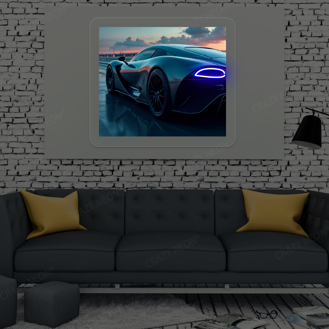 Surge Hypercar Neon Artwork | Blue