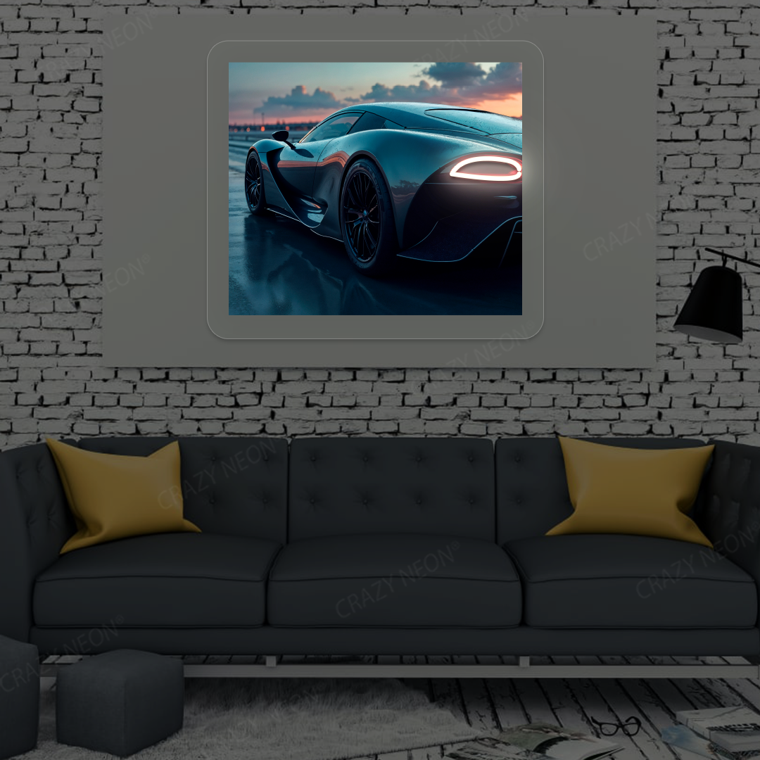 Surge Hypercar Neon Artwork | Warmwhite