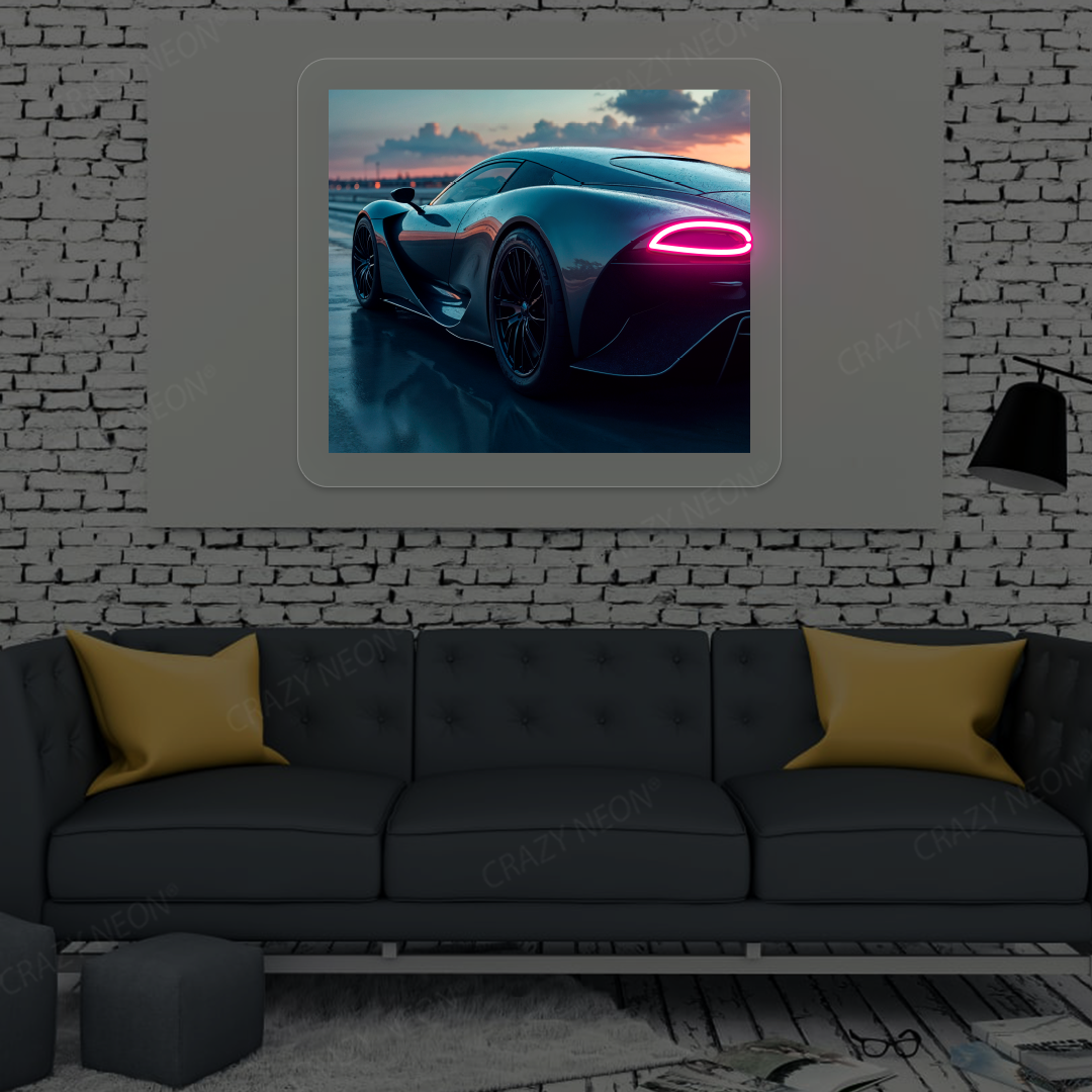 Surge Hypercar Neon Artwork | Pink