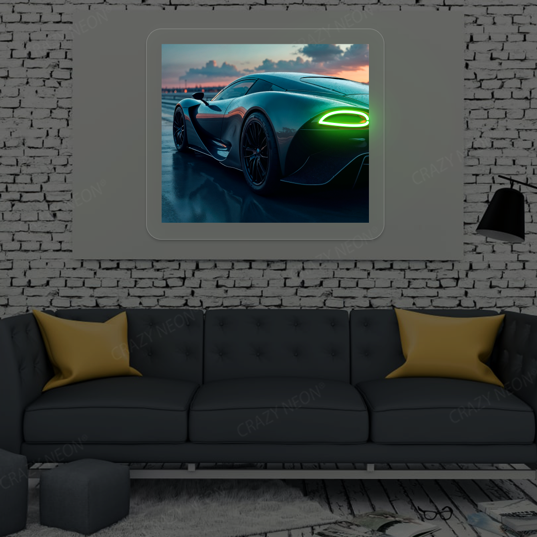 Surge Hypercar Neon Artwork | Green