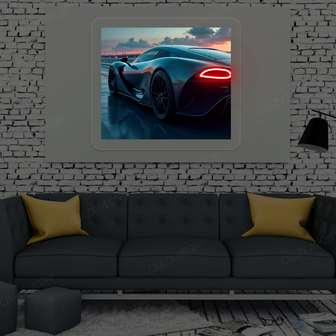 Surge Hypercar Neon Artwork | Red