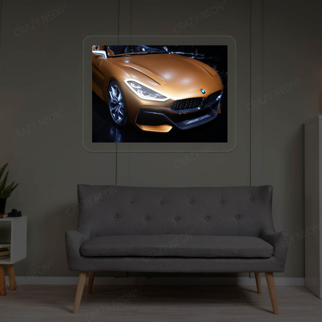 BMW Z4 Headlight Neon Artwork | White