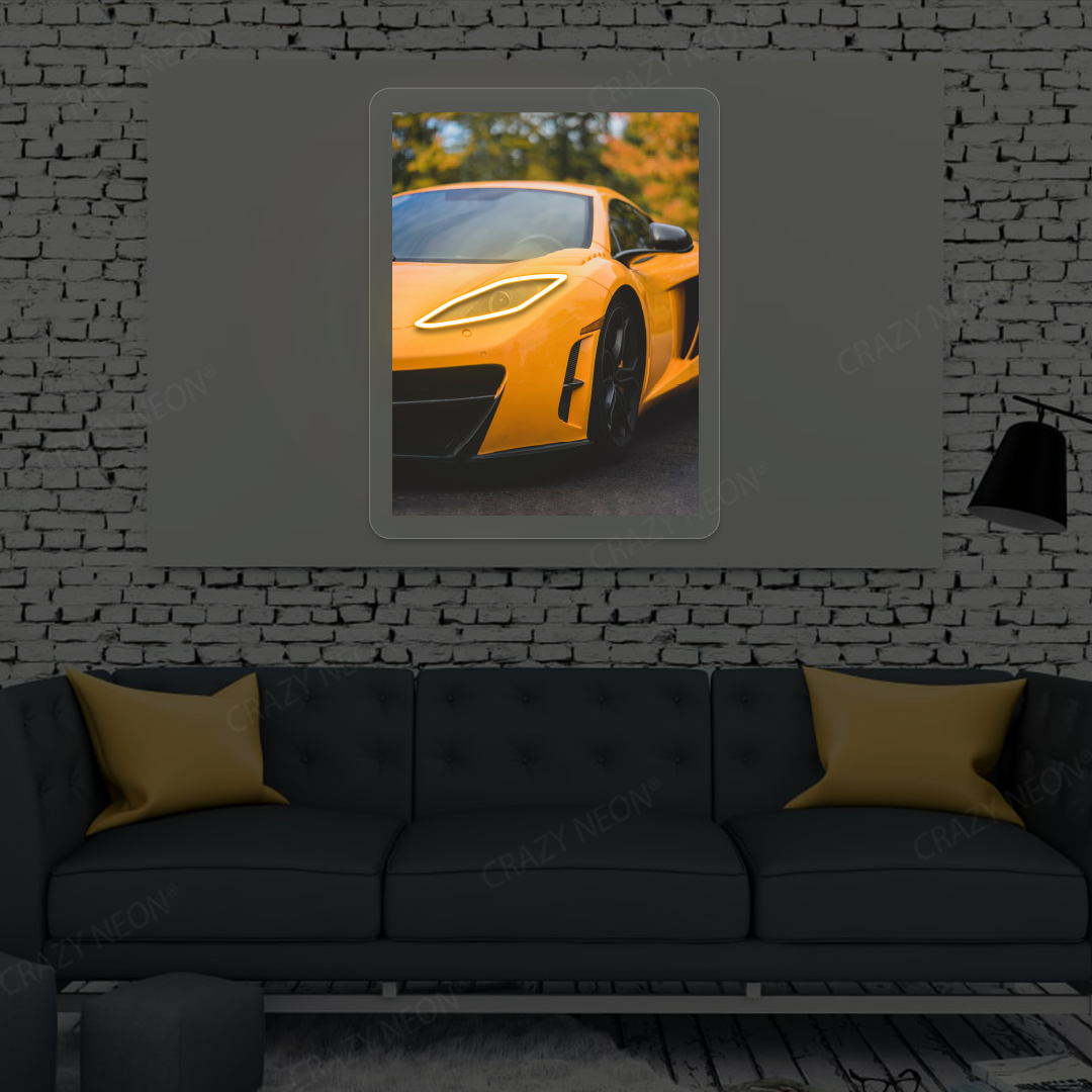 Mc MP4-12C Headlight Neon Artwork | Orange