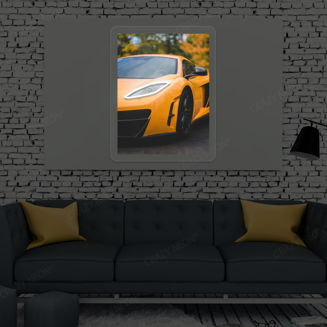Mc MP4-12C Headlight Neon Artwork | White