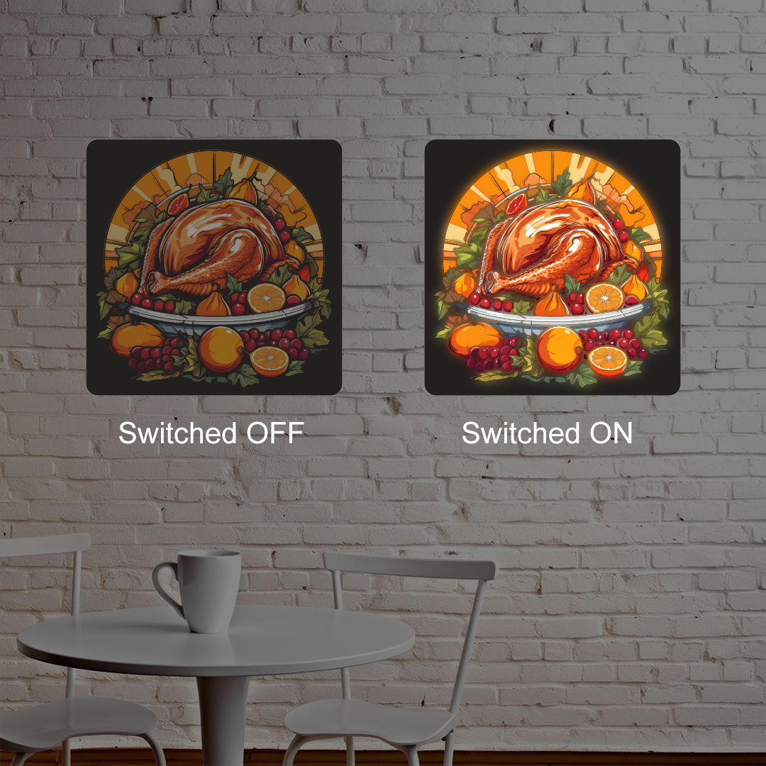 Thanksgiving Turkey Feast Illuminated Sign