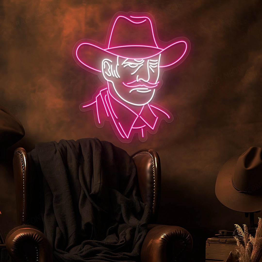 Cowboy Legend Neon Sign | Pink