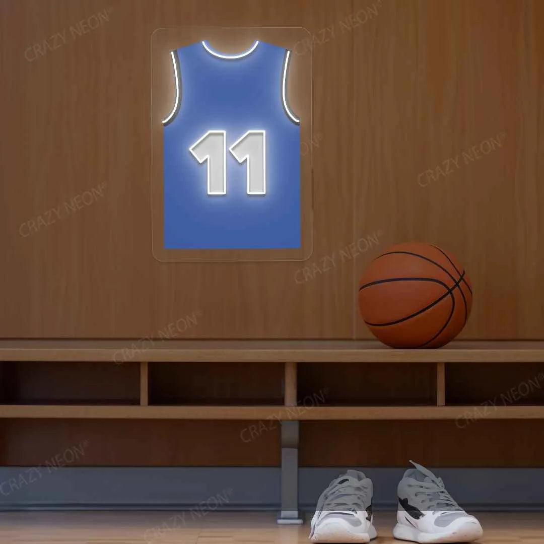 Dallas Irving 11 Jersey Basketball Neon Artwork