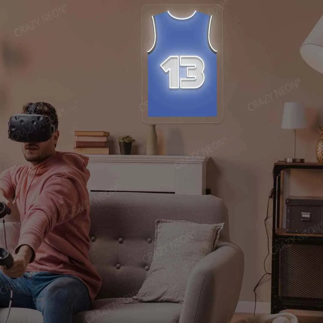 Dallas Marshall 13 Jersey Basketball Neon Artwork