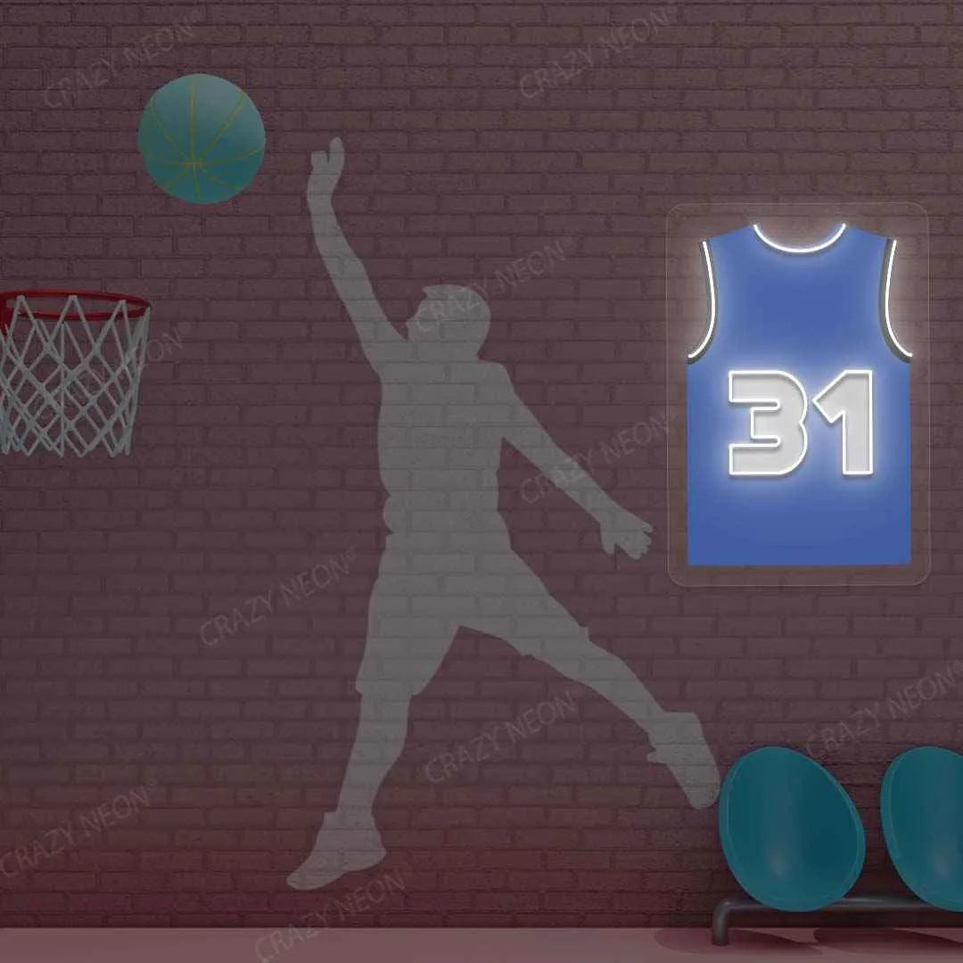 Dallas Thompson 31 Jersey Basketball Neon Artwork