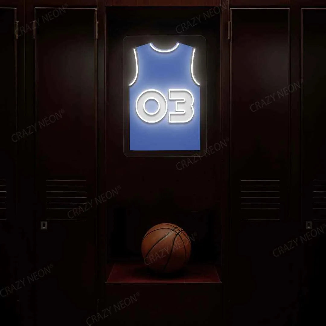 Dallas Davis 03 Jersey Basketball Neon Artwork