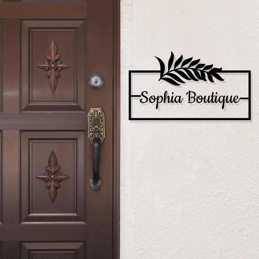 Personalized Rectangular Metal Name Sign