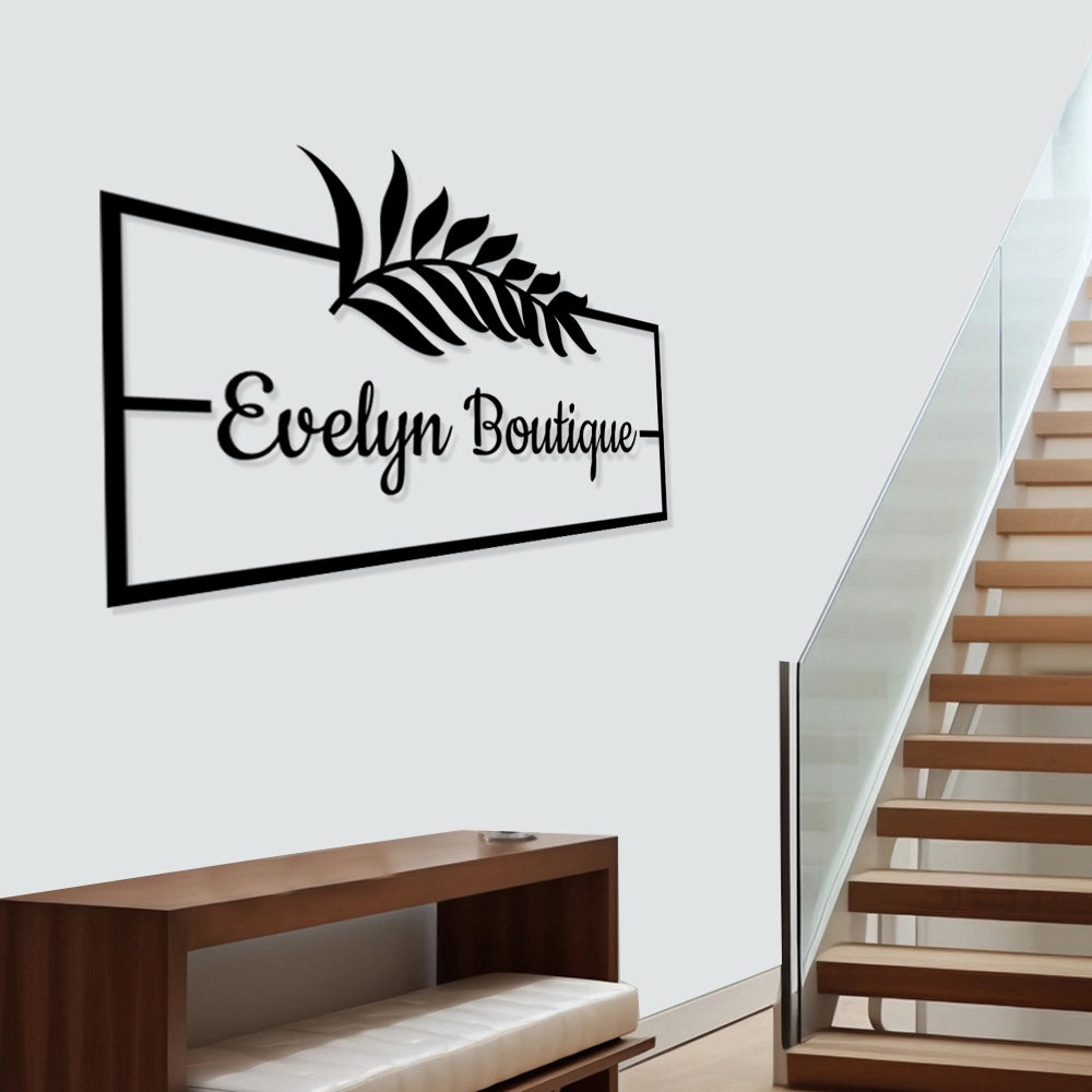 Personalized Rectangular Metal Name Sign