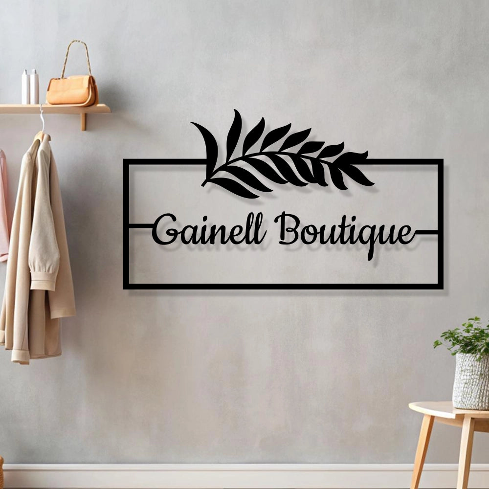 Personalized Rectangular Metal Name Sign