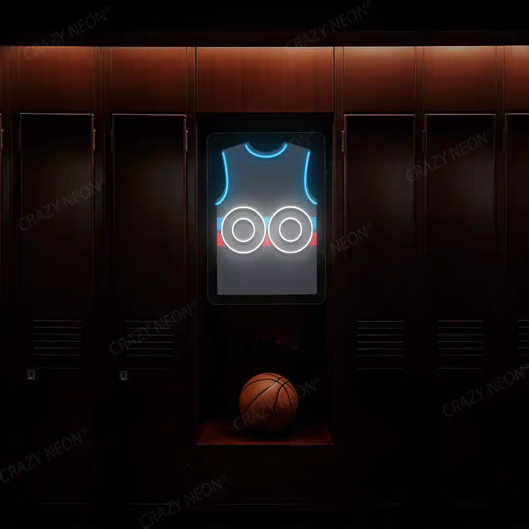 Detroit Duren 00 Jersey Basketball Neon Artwork
